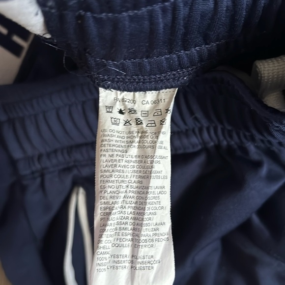 Puma Navy  bllue and white striped jersey pants Sz M - Picture 4 of 12